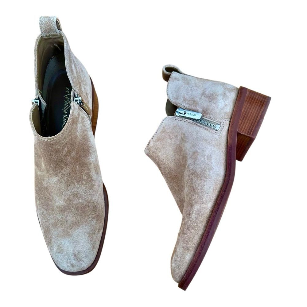 3.1 Phillip Lim Alexa Suede Ankle Boot Size 39.5 9 9..5 Tan